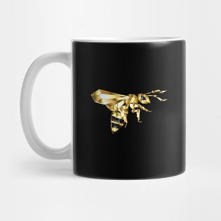 Flying gold polygonal bee Mug